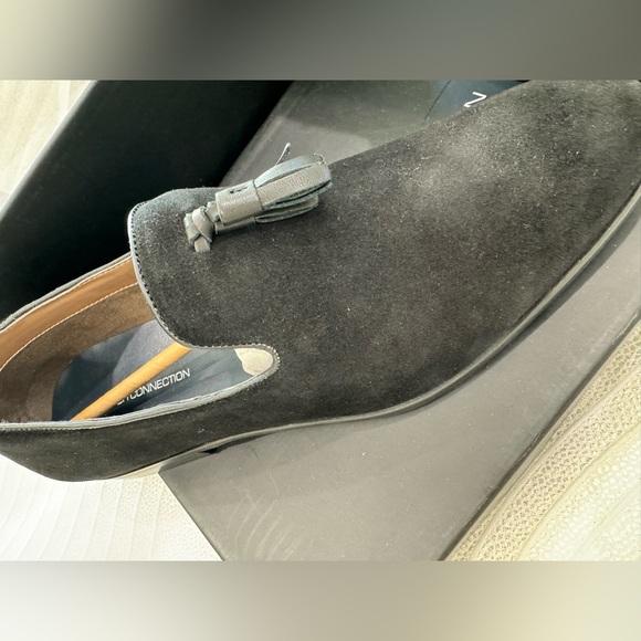 French Connection Mens leather Tassel loafers in black UK size 9- US size 10 - Picture 6 of 10